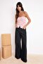 Pembe İnci İşlemeli Straplez Vücudu Saran/Fitted Triko Bluz TWOSS25BZ00596 - 3