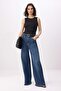 Black Plain Fitted Crew Neck Sleeveless Snap Fastener Stretchy Knitted Body Twoss26Bd00020 - 2