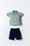 Baby Boy Green Shorts Set
