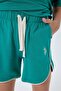 Girl's Crew Neck Embroidered Summer Regular Fit Green Shorts Set Us2524-C-V2 - 3