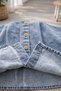 Girl's Lace Collar Denim Jeans Dress Long Sleeve Casual Stylish Premium Kids Dress - 6
