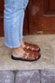 Gvanta Women's Slipper Lattice Model Daily Metal Accessory Orthopedic Insole - 4