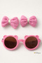 Dd373 Pink Framed Children's Sunglasses and Bow Buckle Set (Piece of 3) Be