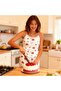 Strawberry Cherry Kitten Pattern Cute Women's Pajama Set Lace Details Bamboo Soft - 5