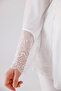 Ecru Special Lace Design Cotton Maternity Pajama Set - 2