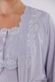 Gray Special Lace Design Cotton Long Sleeve Maternity Pajamas Set and Nightgown 4-Piece Set - 3