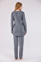 Smoked Lace Detailed Nursing-Friendly Cotton Maternity Pajama Set - 2