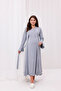 Gray Double Breasted Cotton Maternity Nightgown with Breastfeeding Features Set of 2 - 4