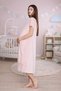Powder Fisto Linen Special Design Cotton Maternity Nightgown - 2