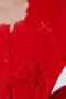 Cherry Special Lace Long Sleeve Cotton Maternity Nightgown with Nursing Features - 3