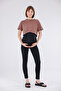 Black Recovery Adjustable Waist Maternity Leggings - 5
