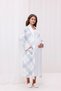 Blue Plaid Long Sleeve Cotton Full Length Maternity Nightgown-Pajamas Set of 2 - 2