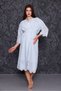Blue Fisto Linen Maternity Nightgown-Dressing Gown Set of 2 - 6