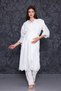 Ecru Fisto Linen Summer Maternity Nightgown-Dressing Gown, Pajama Set Set of 4 - 4