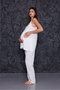 Green Striped Maternity Maternity Pajama Set with Breastfeeding Feature - 3