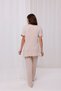 Beige Ribbon Detailed Design Nursing Pajama Set for New Mothers - 7