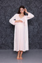 Powder Strap Striped Breastfeeding Featured Maternity Nightgown-Dressing Gown Set of 2 - 4