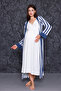Navy Blue Strap Maternity Nightgown with Breastfeeding Feature - Set of 2 - 2
