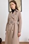 Cape Detailed Water Repellent Unlined Long Trench Coat Vi̇zon 6829 - 4
