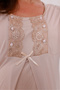Beige Sleeve and Collar Lace Design Cotton Maternity Pajama Set - 6