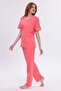 Women's Pomegranate Flower Piping Front Buttoned Cotton Short Sleeve Pajama Set