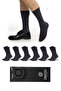Premium Seamless Classic Long Smoked Summer Men's Bamboo Socks Set of 6 with Gift Box - 5