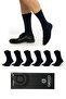 Premium Seamless Classic Long Navy Blue Summer Men's Bamboo Socks Set of 6 with Gift Box - 5