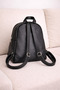 Women's Black Mini Multi-Compartment Leather Backpack – Daily Use Bag with Flap Pocket Detail - 2