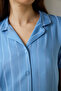Blue Luna Satin Shirt Collar Short Sleeve Pyjamas Set Pajama Set - 3