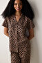 Pink Ent Aria Cotton Leopard Print Pyjamas Set Pajama Set - 2