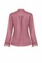 Rose Dried Satin Lace Detailed Long Sleeve Relaxed Cut Blouse - 7