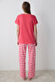 Fuchsia Bisou Cotton Pyjama Set - 3