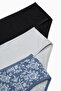 Multicolour Simple Roses Cover Slip Panties - Pack of 3 Camisole - 5