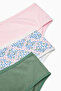 Multicolour Sweet Bouquet Cover Slip Panties - Pack of 3 Camisole - 5