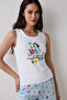Cotton White and Blue Pyjama Set - 2