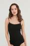 Black Modal Thin-strap Athlete Slip - 2