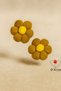 Dd510 Hand Knitted Baby Mustard Yellow Floral Pen Clip Hair Clip (Set of 2) Girls Daisy - 2