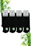 Bamboo Men's Sneakers Invisible Sports Black Socks