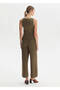 Khaki Organic Mercerized Cotton Knitwear Top - 5