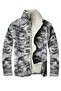 R.lion Slim Fit Furry Jeans Coat Premium Denim Light Camouflage