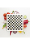 Glass Cutting Board and Presentation Tray Square Mackenzie Checkers Patterned 30X30 cm - 2