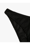 Textured Brazilian Bikini Bottom with Asymmetrical Waist - 8