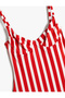 Heart Neckline Swimsuit Underwire Thin Straps - 6