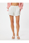 Mini Linen Shorts with Tie Waist and Pockets for Comfortable Fit - 3