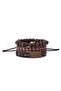 Luxury Leather Bracelet Set for Men - 3 Brown Faux Leather Bracelets with a Stylish Design - 3