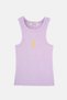 Seahorse Ribbed Halter Neck Tank Top - Lilac