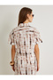 X Şahika Ercümen - Crop Polo Neck T-Shirt Short Sleeve Tie Dye Patterned - 4