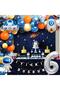 Space Themed Birthday Set Age 6; 4 Foil, 56 Latex Balloons, Banner, Balloon Chain, Balloon Tape - 4