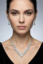V-Formed Waterway Necklace and Earring Jewelry Set - Wedding, Henna, Engagement, Bridal Accessory