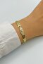 Stone Detailed Anti-Tarnish Chain Gold Bracelet - 6